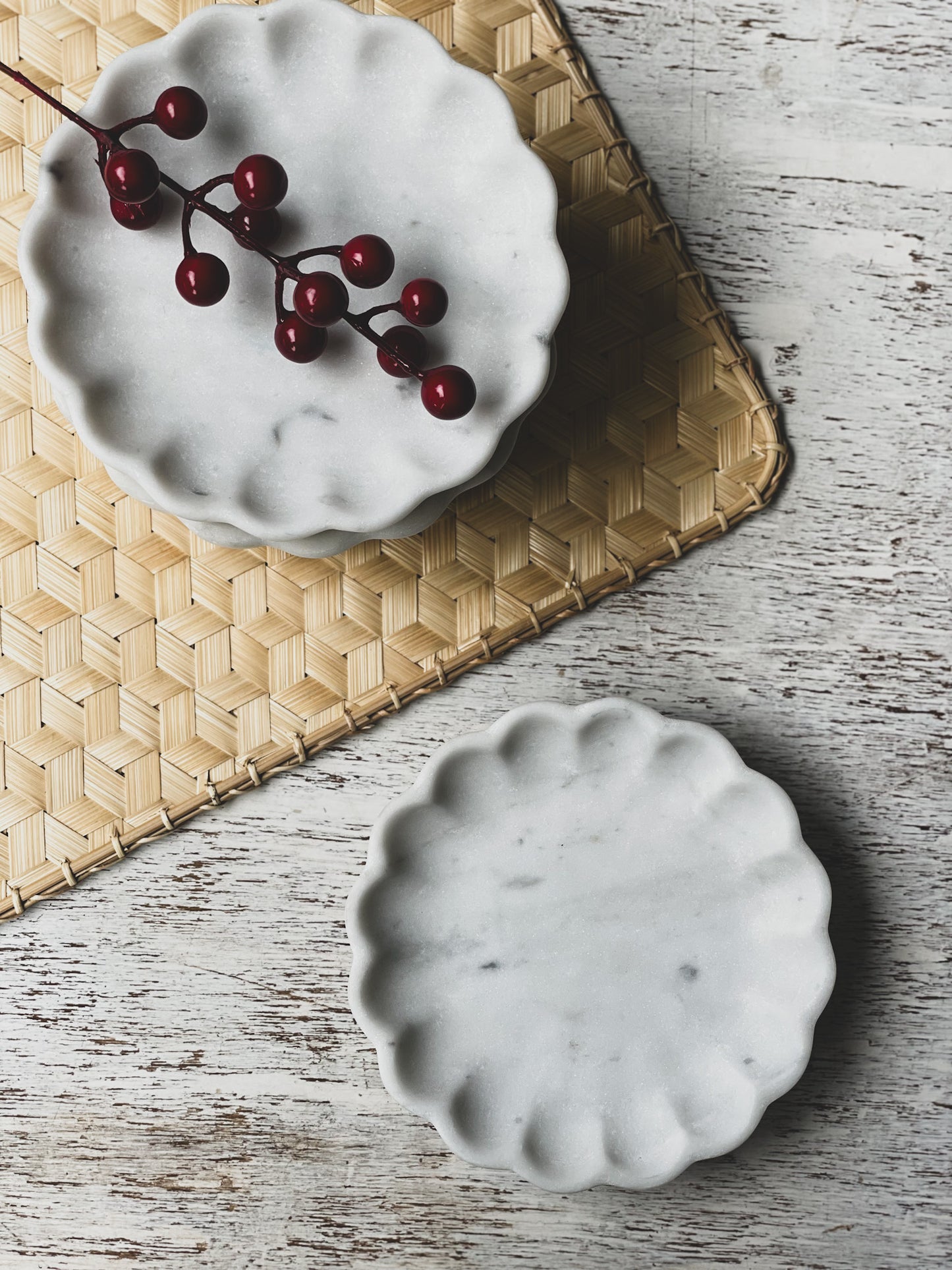 Flower Marble Plate (Small)