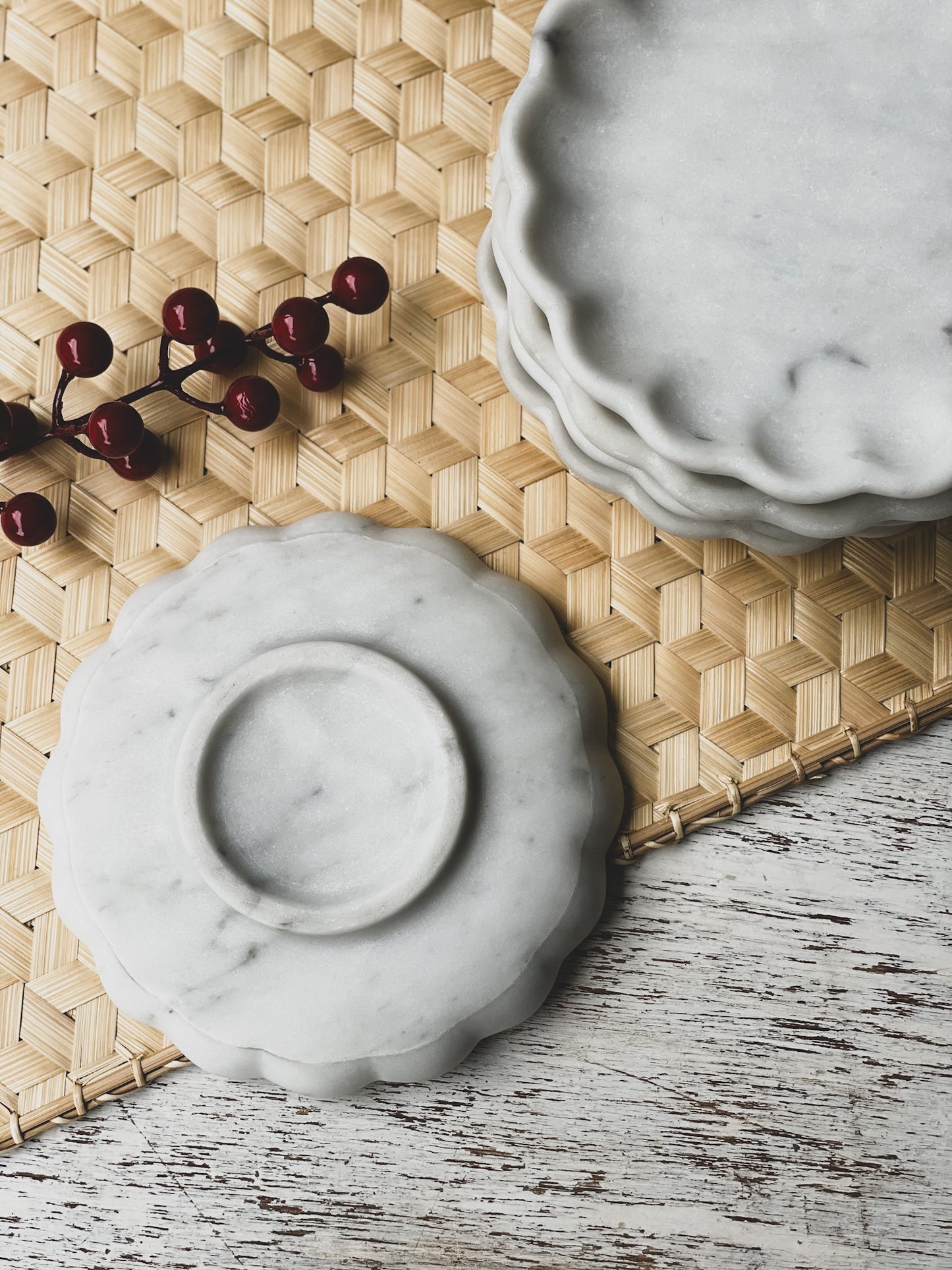 Flower Marble Plate (Small)