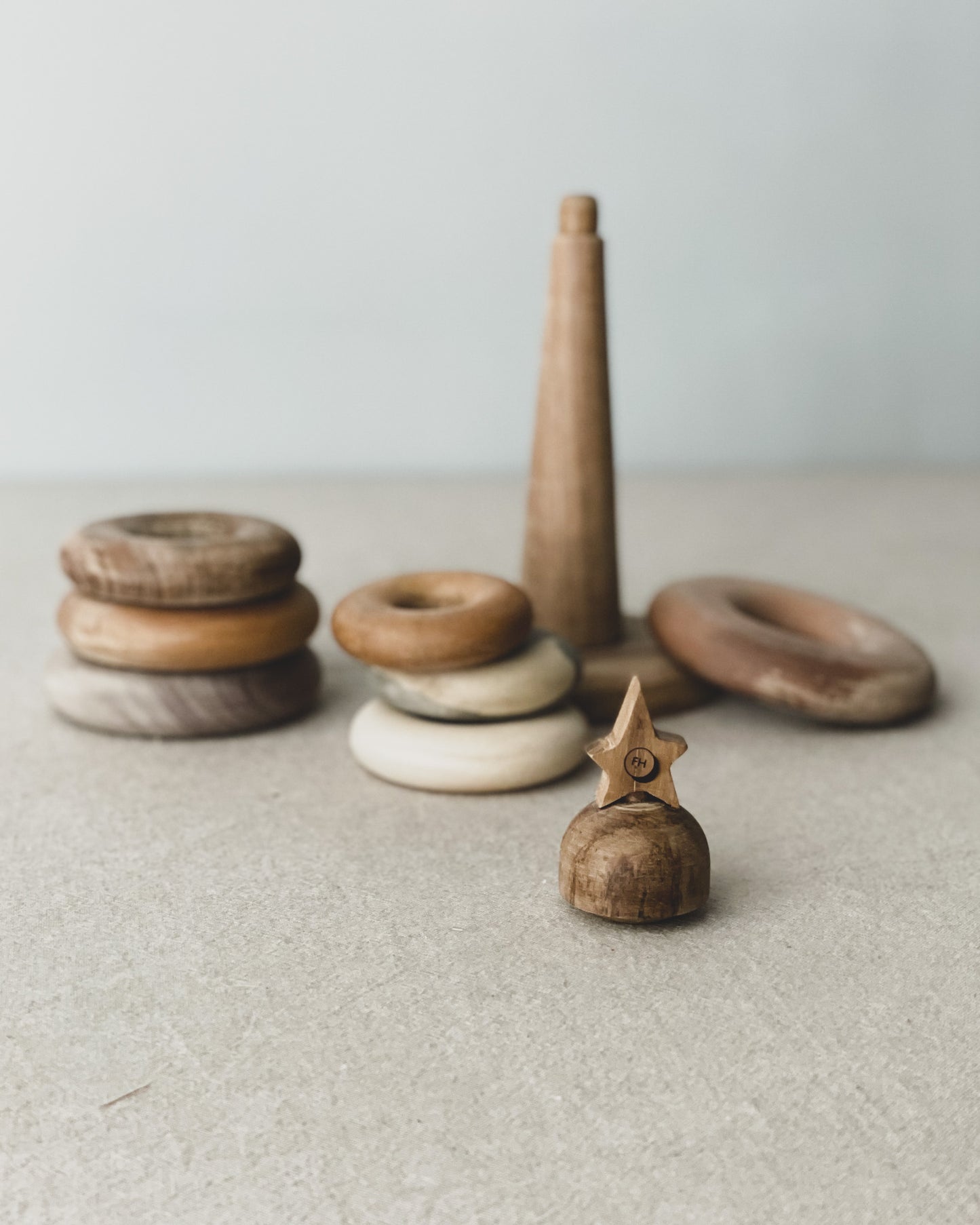 Donut Tower Wooden Toy